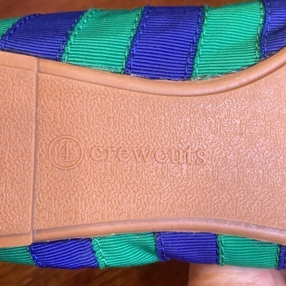 JCrew “crew cuts” green/blue stripe ballet flats 65875 Sz 4 NWOB - Picture 8 of 11